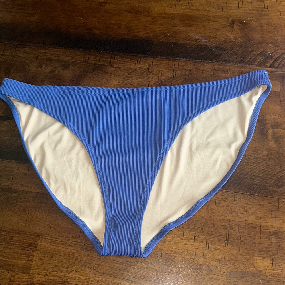 Old Navy Blue and Cream Bikini Bottom